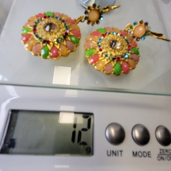 Colorful Round Earrings - Picture 5 of 6